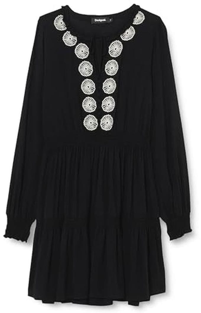 Dames Woven Jurk met Lange Mouwen