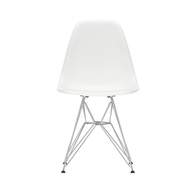 Vitra - DSR Eames Plastic Sidechair - verchroomd - wit
