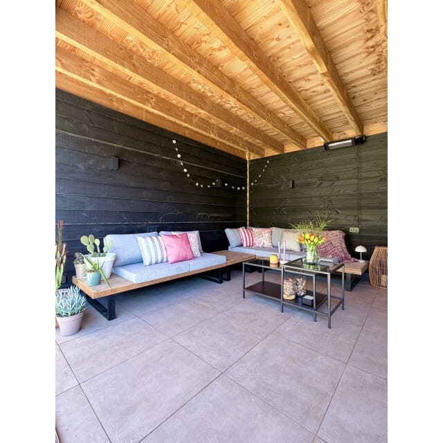 NOVÉE Sierkussen sunset stripe olive outdoor | 45x45 cm | katoen/polyester