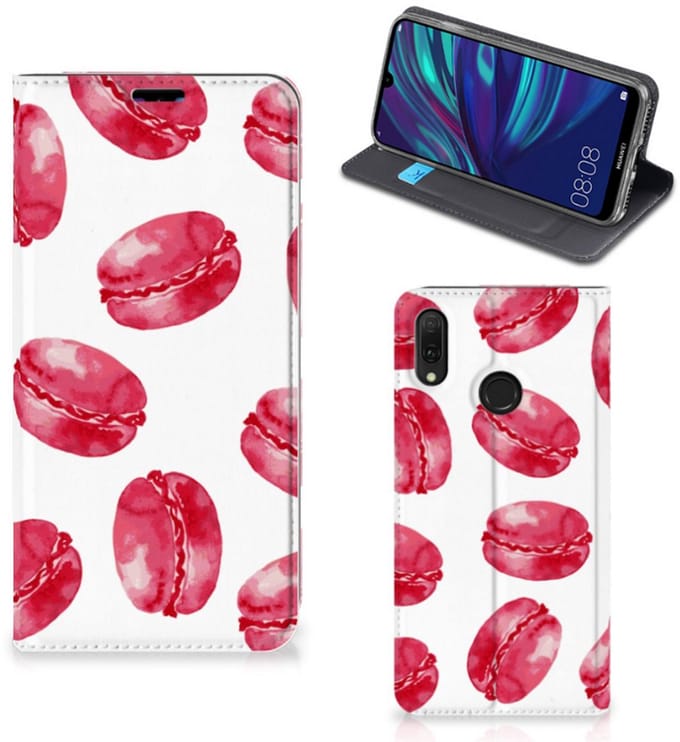 Huawei Y7 hoesje Y7 Pro (2019) Flip Style Cover Pink Macarons