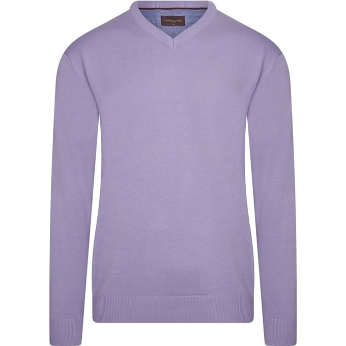 Cappuccino Italia - Heren Trui Pullover Salerno - Paars - Maat S