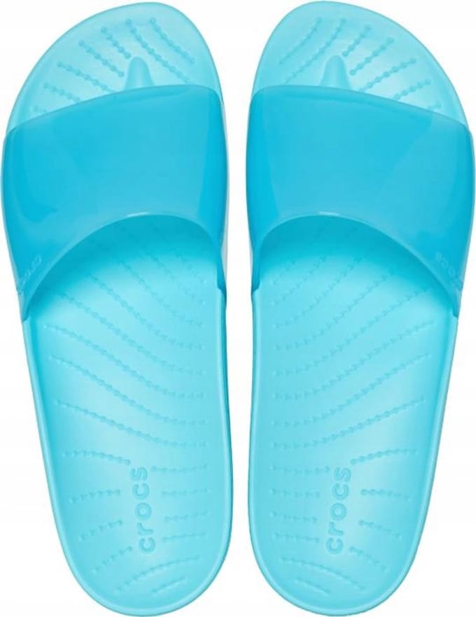 Crocs Splash Glossy - Dames Glanzend Slide - Neptune - Comfortabele Pasvorm