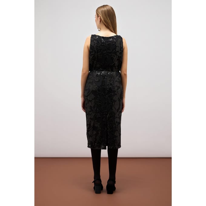 Oltre Tulle And Sequin Pencil Skirt Black Größe: M | Midiröcke Outlet | Damen | Schwarz