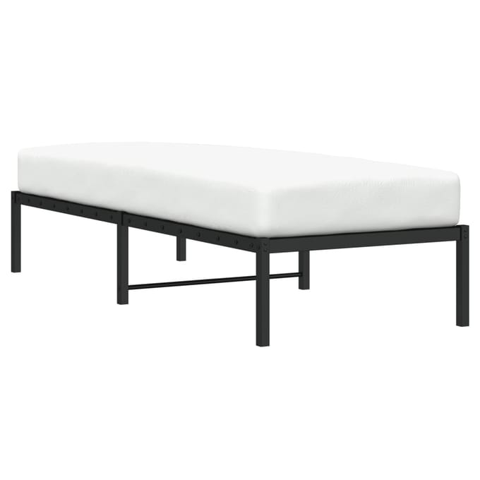vidaXL - Bedframe - metaal - zwart - 75 - x - 190 - cm