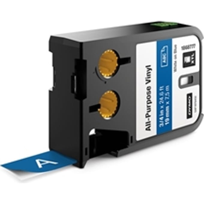 DYMO 1868777 XTL tape vinyl wit op blauw 19mm (origineel)