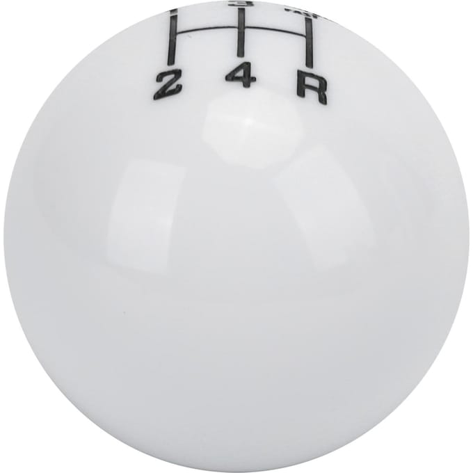 M12x1.25 Pommeau de Levier de Vitesse 5 Vitesses Résistant à l'Usure avec 3 Adaptateurs Accessoire Automobile Universel blanc
