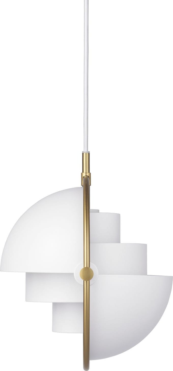 Gubi - Multi-Life hanglamp - wit - Ø 22,5 cm - brass