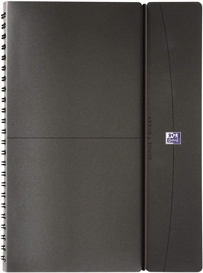 Spiraalagenda Weekoverzicht 2024, 15 x 21 cm, Grijs/Zwart
