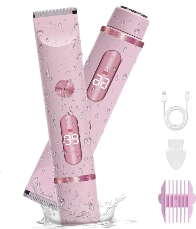 QORA® Bikinitrimmer - Trimmer - Roze - ‎ 19cm x 7cm x 6cm
