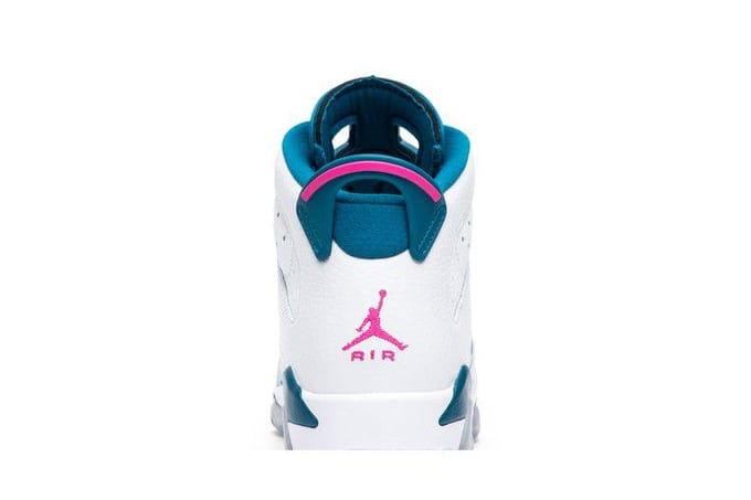 Jordan 6 Retro Wit Laser Fuchsia Groen Diep (GS) 40 white