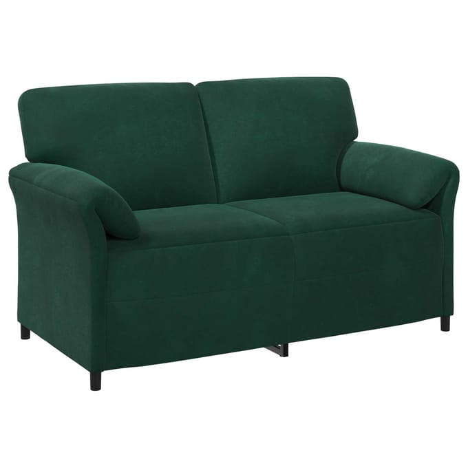 vidaXL - 2-Zits - Sofa - Donkergroen - 158 - x - 83 - x - 95 - cm - Fluweel