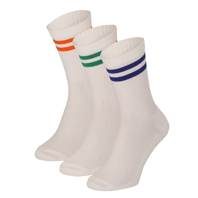 Sportsokken Fashion Wit - 6-Pack - Multi Stripes / 42/47
