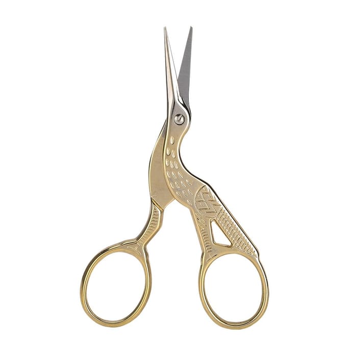 Ciseaux professionnels vintage pour nail art en acier inoxydable, outils de manucure, ciseaux dorés beige