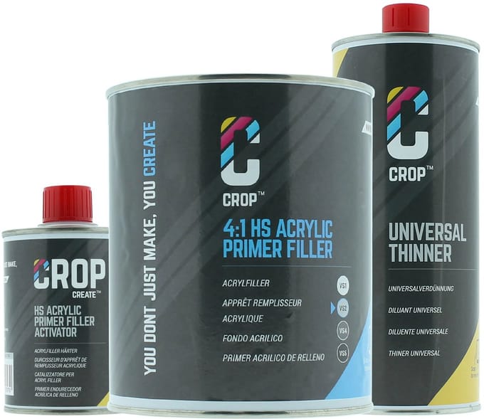 CROP 2K Primer Filler GRIJS - ACTIESET 2,25 liter
