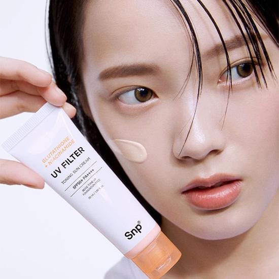 [SNP] Glutathione Niacinamide UV Filter Toning Sun Cream SPF 50+ PA++++ 50ml white