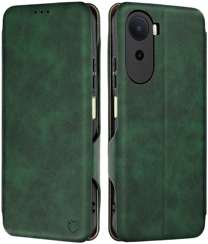 Hoesje geschikt voor Xiaomi Redmi A7 Pro - Techsuit Safe+ Book Wallet Case - Donkergroen