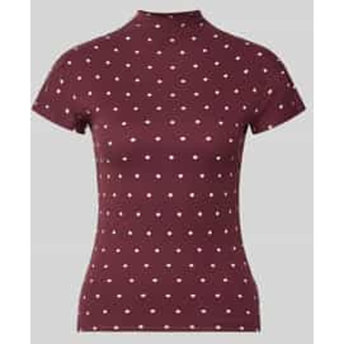 slim fit T-shirt van katoenmix
