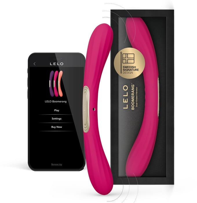 LELO Boomerang – Dubbelzijdige Vibrator – App Gestuurd – Cerise