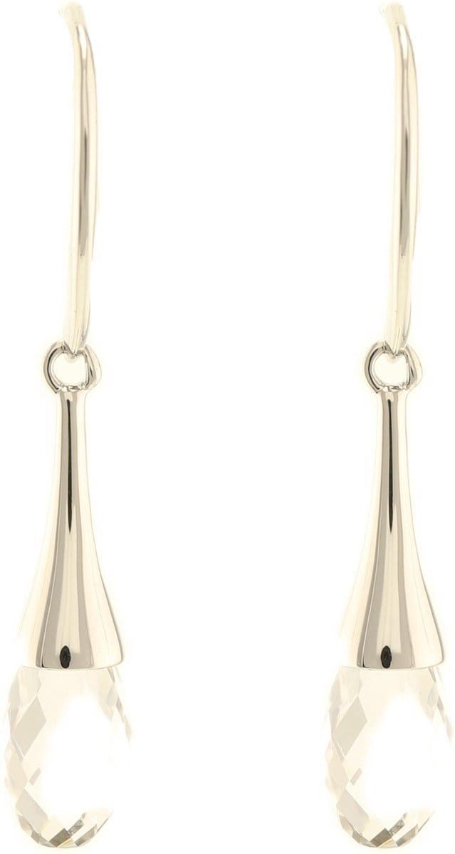 Behave - Dames oorbellen - Zilverkleur druppelvorm elegant - Feest 2,3 cm