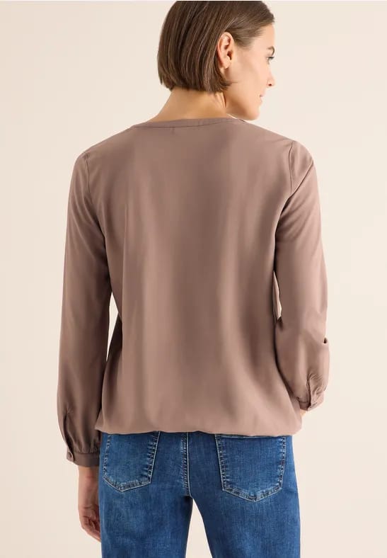 Blouse met gespleten hals