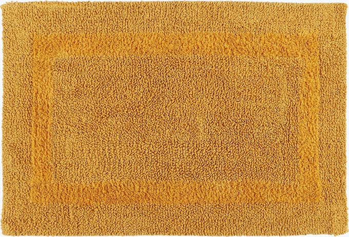 Homescapes badmat mosterdgeel 50x80 cm gemaakt van 100% katoen