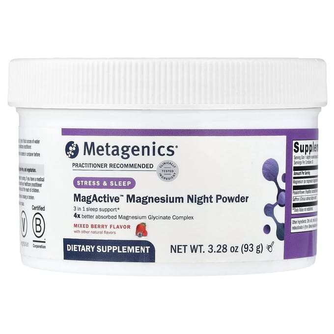 Metagenics, MagActive™ Magnesium Nachtpoeder, Gemengde Bes, 3,28 oz (93 g)