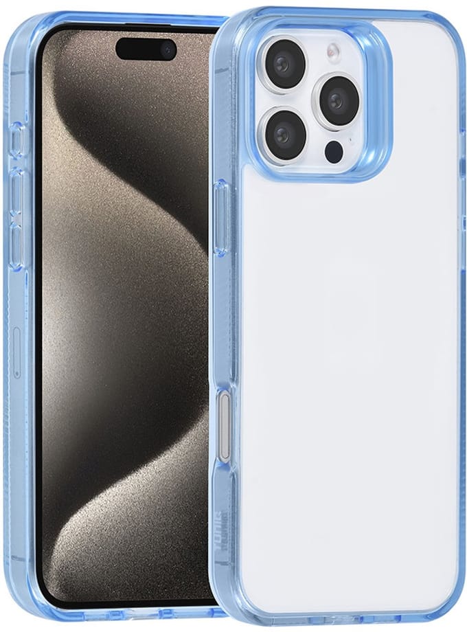 TUNIQ telefoonhoesje voor Apple iPhone 16 Pro Max - Siliconen backcover - Blauw