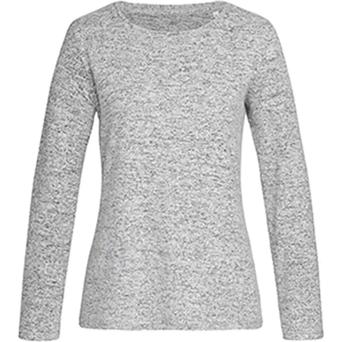 Stedman - Knit Lange Mouwen Dames Sweater - Light Grey Melange maat S