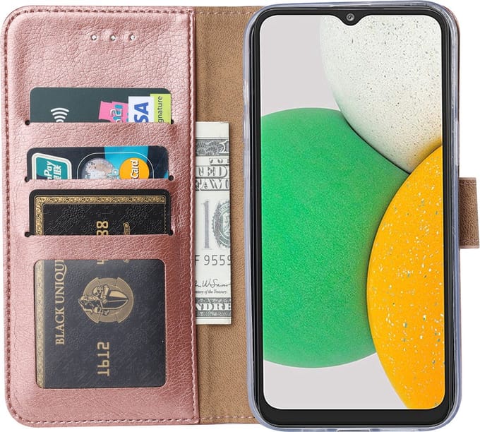 Samsung Galaxy A03 Core Hoesje - Rose goud – hoesje Samsung A03 Core – book case Samsung A03 Core - Arara