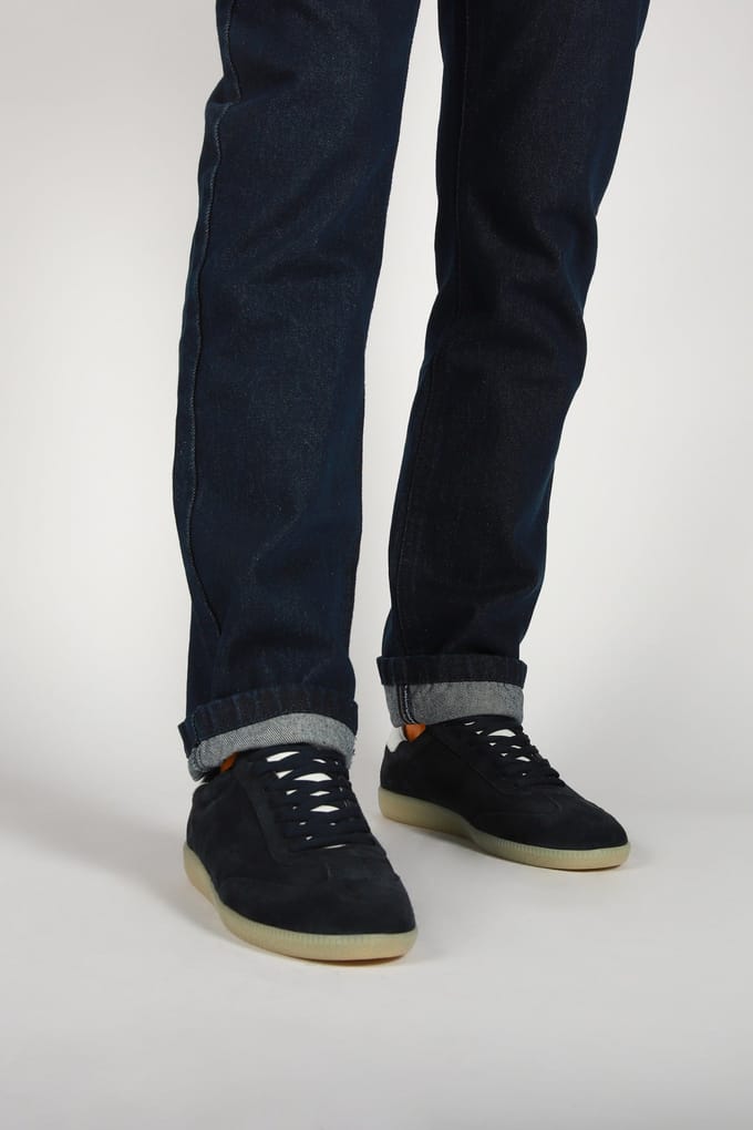 Blackstone Lime Wren Perf Navy Größe: 41 | Trainers Outlet | Herren | Blau