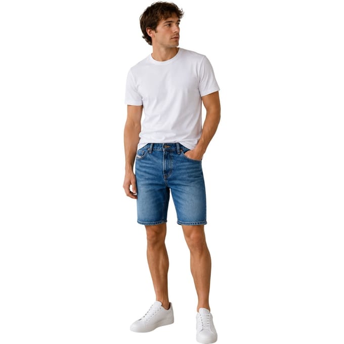 Diesel Heren D-Fin Denim Slim Shorts (Blauw)
