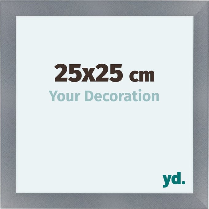Your Decoration - Fotolijst 25x25 cm - MDF - Aluminium Geborsteld - Como