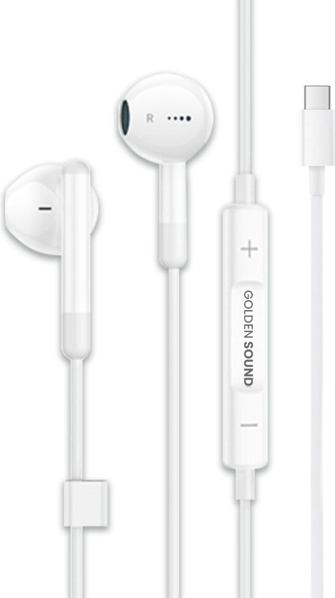 Golden Sound bedrade oordopjes - Oordopjes met draad en microfoon - Oortjes - USB-C aansluiting