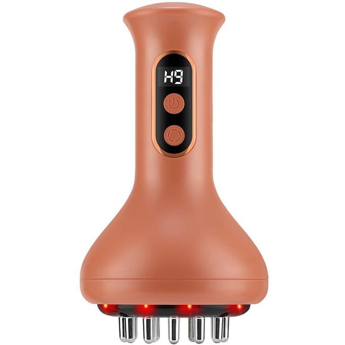 USB Oplaadbare Meridian Borstel Lichaam Schraap Massager Microstroom Vibratie Hete Kompres Lymfedrainage