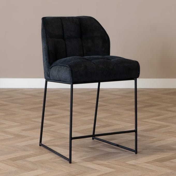 Bronx71® Scandinavische barkruk Jelle zwart 70 cm - barstoel