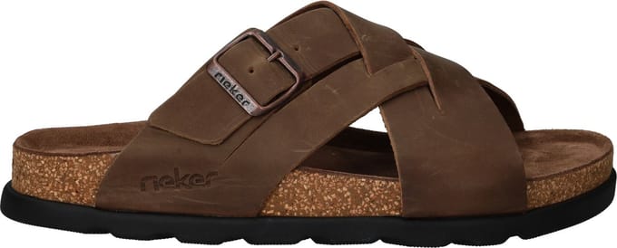 Rieker Slippers - Heren - Bruin - Maat:46