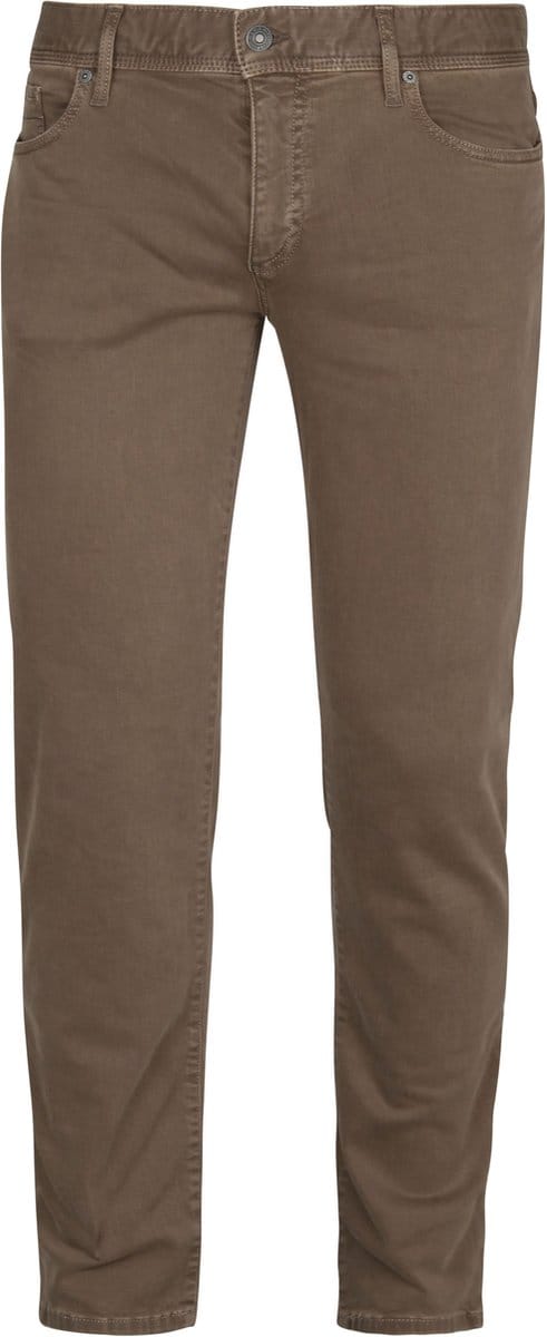 Alberto Pipe Broek Bruin - Maat W 32 - L 34 - Heren - Five-pocket broek