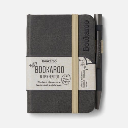 Bookaroo A7 Notebook & Pen - Charcoal