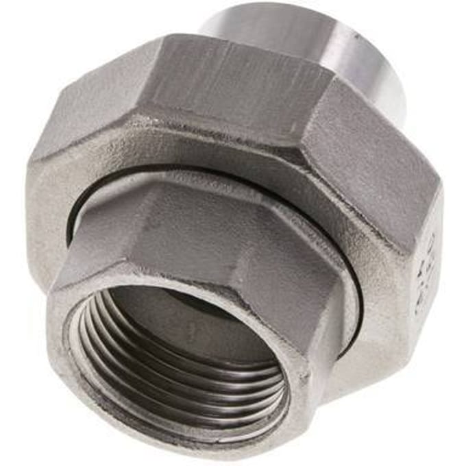 Rechte Koppeling Rp3/8 '' Binnendraad X 17.2mm Laseind RVS Vlakke Afdichting PTFE 150bar