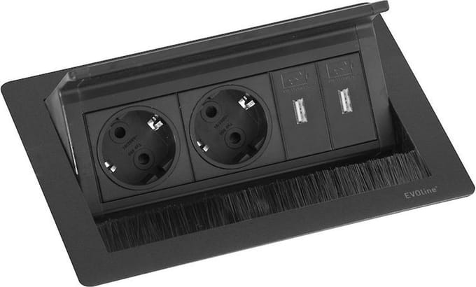 Fliptop Push Small 2ST/2USB stopcontact