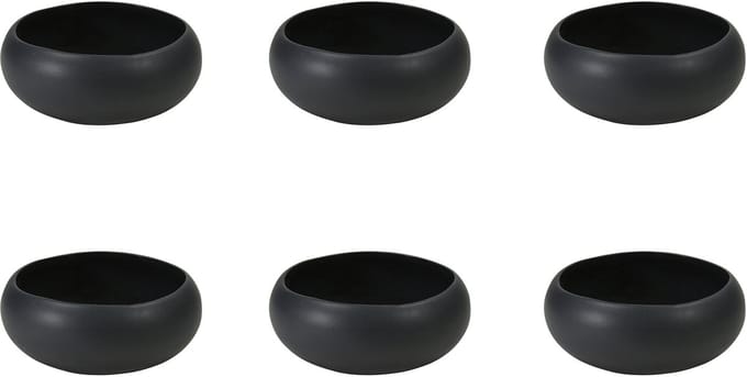Medard de Noblat - Oslo Black - Kleine Kom 12 cm - 6 delig - Stoneware