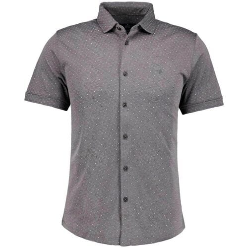 Ragman Overhemd Soft Knit Fine Polka Dot Pima Cotton Fabric Mix Leisteen / male