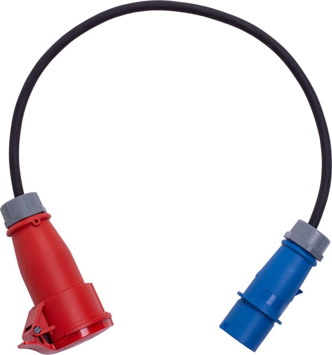 EV adaptor ADAP1 Red/Blue CEE | adapter 1 fase naar 3 fase