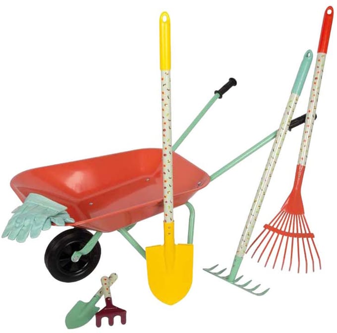 Small Foot - Kruiwagen met Tuingereedschap - 8dlg.