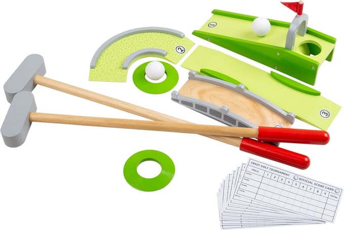 BigJigs houten midgetgolf set - Crazy Golf spel voor kinderen.