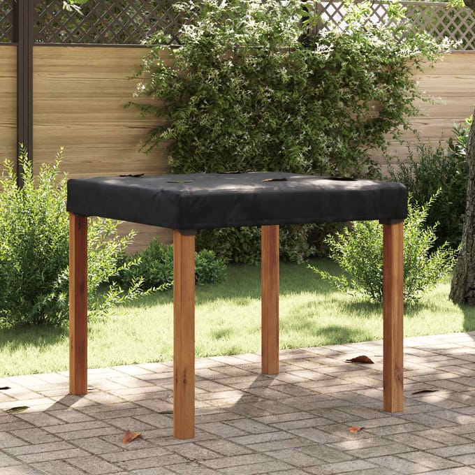 vidaXL - Tafel - Dekking - 92 - x - 92 - x - 15 - cm - Vierkant - Waterdicht - Zwart