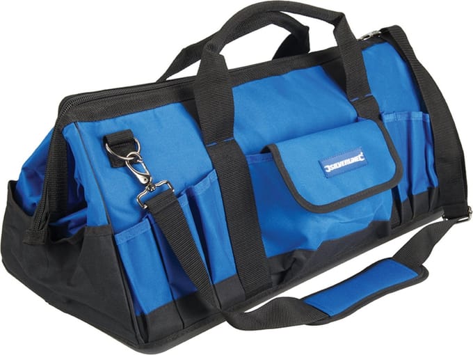 Silverline Gereedschapstas met harde bodem - 22 vakken - 60 cm - Verstelbare schouderband