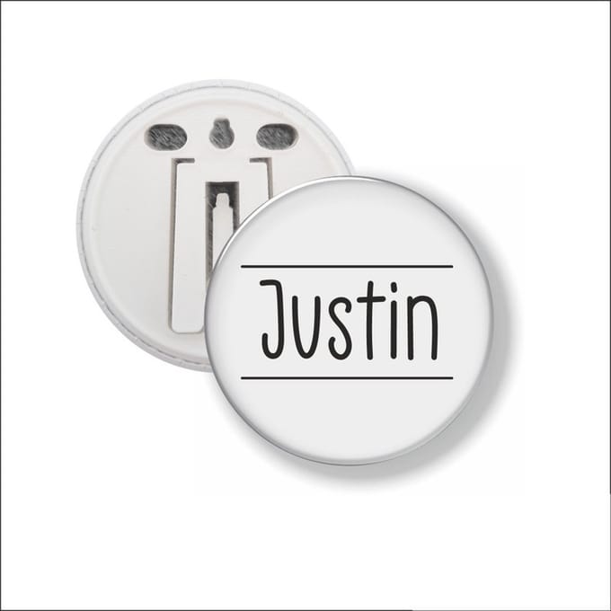 Button Met Clip 58 MM - Justin