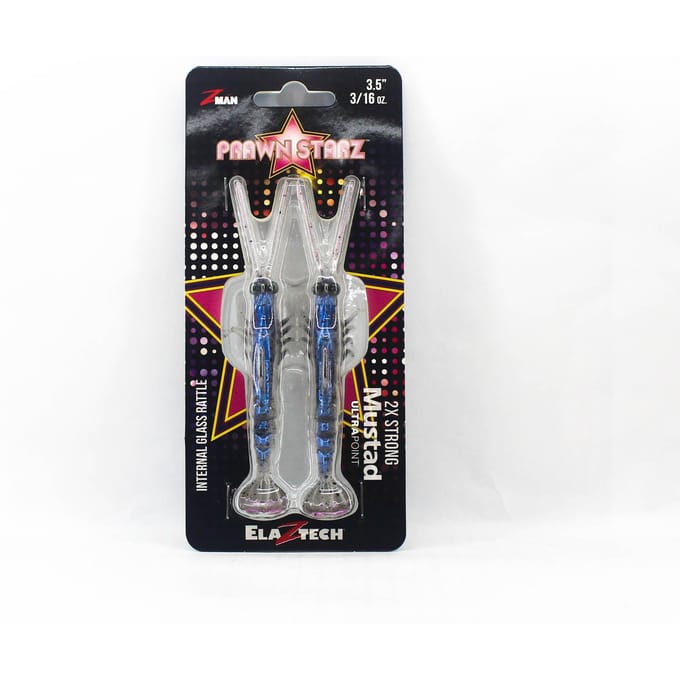 Zman Soft Lure PrawnstarZ 3,5 Inch 2/Pak Witte Garnaal (9064)