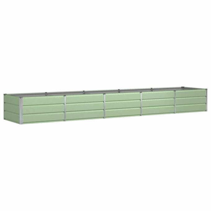vidaXL - Plantenbak - Groen - 400 - x - 80 - x - 45 - cm - Staal
